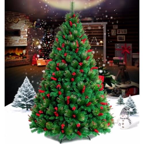 1.5M/1.8M/2.1M/ pine needles encryption red Christmas tree family hotel shopping malls Christmas decoration supplies