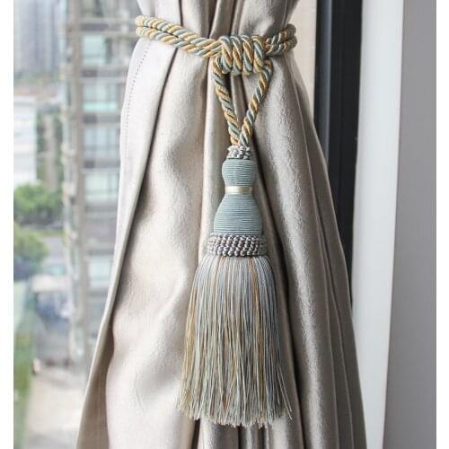1PC Polyester Tassel Tiebacks Curtain Holder Handmade Tassel For Decoration Rope Curtain Hanging Balls for Livingroom Accessori