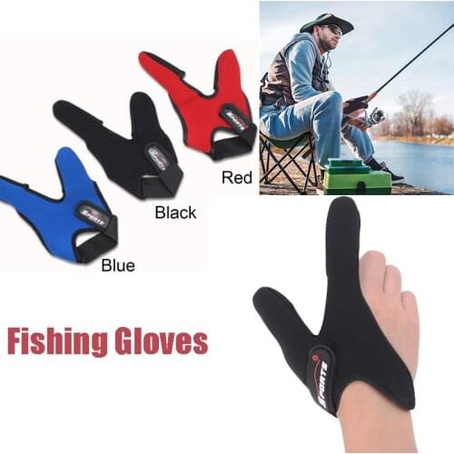 1PC Non-Slip Fishing Double/Single Finger Gloves Breathable Anti-Slip Neoprene Cloth Sport Protector Fishing Equipment Accessory