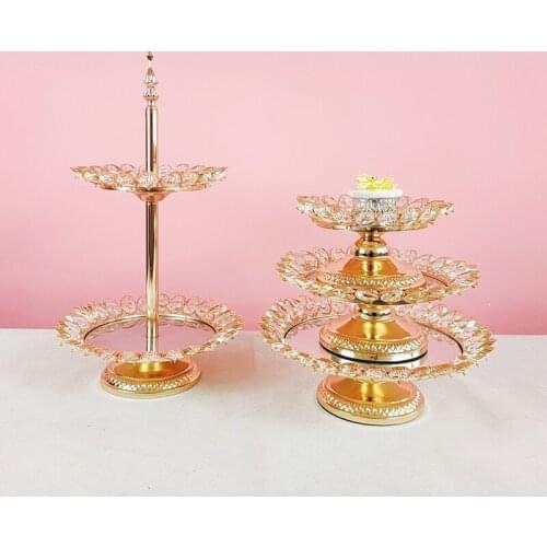 1pcs New style crystal Cake Stand Round Cupcake Wedding Birthday Party Dessert Pedestal Display Plate Home Decor