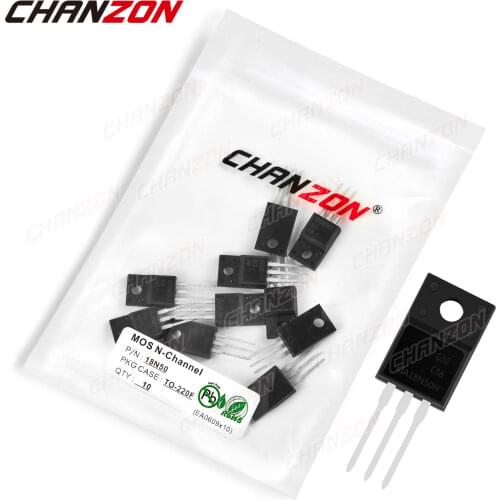 10pcs 18N50 TO-220F N-Channel Mosfet Bipolar Junction Transistor BJT SIC Mos Fets Triode Tube 18A 500V Integrated Circuits