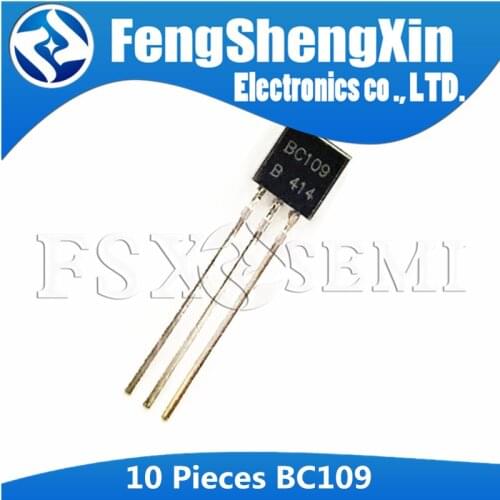 10pcs BC109 TO92 BC109B NPN general purpose transistors TO-92