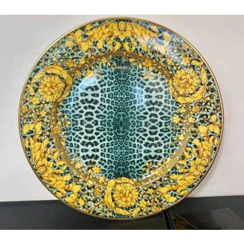 8-10.5 inch bone china plate 4 colors flat plate tableware