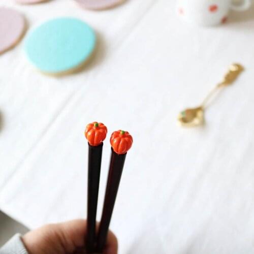 Solid Wood Handmade Vegetable Head Jujube Wood Long Chopsticks Childrens Fun Solid Wood Hotpot Slender Chopsticks