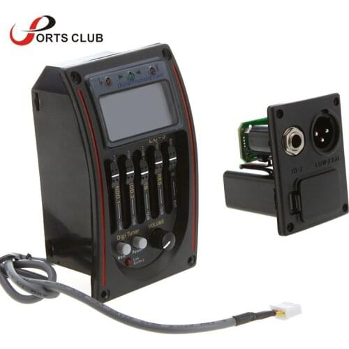 Hot Sale Acoustic 5-Band EQ Equalizer Guitar Preamp Pickup Amplifier LCD Screen Guitar Parts & Accessories
