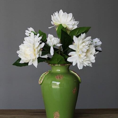 Artificial Flower Multipurpose Non-fading Faux Silk Cloth Household Fake Dahlia for Home