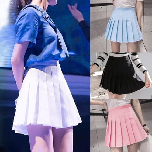 Classic High Waist Pleated Mini Skirt Girls Fashion School Uniform Skater Tennis Sweet Harajuku Korean Flared Sport Short Skirts