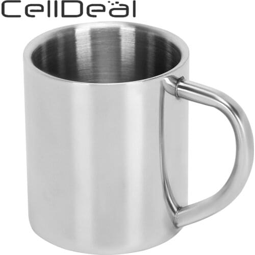 220/300/400ml Stainless Steel Cup Coffee Mug Portable Insulated Double Wall Beer Tea Juice Drinking Cup Office Water Coffee Jug