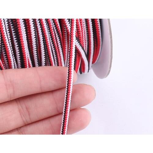 3mm Red Nylon Coated Round Elastic Cord Stretch Beading String Nylon Exterior Rubber Interior Elastic Rope Trim Bracelet 10M