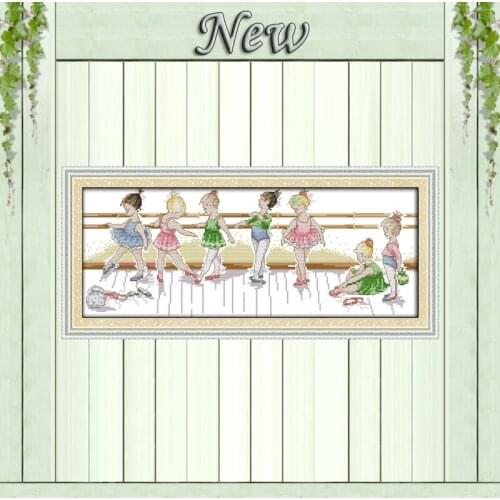 The little ballet girls lovely diy painting counted printed on canvas DMC 11CT 14CT Cross Stitch kits needlework Sets embroidery