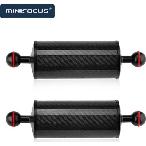 New D60mm Carbon Fiber Underwater Float Arm for Diving Tray Housing Video Light/Strobe Buoyancy Floating Ball Mounting (2 PCS)