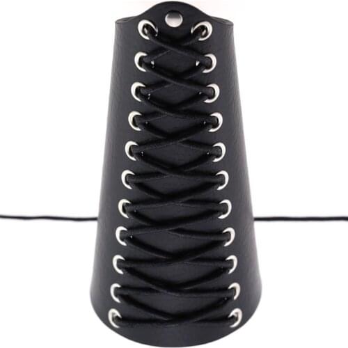 New trend, rock, punk, non-mainstream, leather wax rope braided wrist band, bracelet, knee band, bandage, hand wear