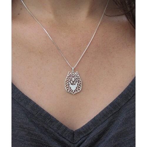 Hollow Women Pendant Eurasier Necklace Trendy