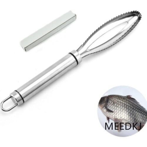 Stainless steel fish scale planer to quickly remove fish cleaning peeler scraper fishbone tweezers household kitchen tools