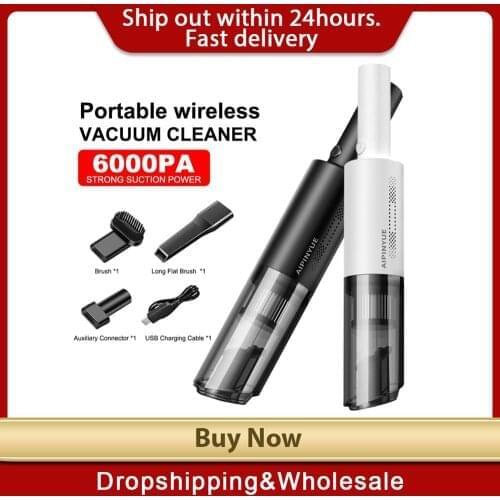 Handheld Wireless Vacuum Car Cleaner Charging Portable For Car Home Pet Hair Quick Dry Powerful Rechargeable Auto Aspirador 2021
