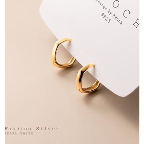 Simple Design Smooth OL Ear Clip On Earrings 925 Sterling Silver Geometric Ear Cuff Women Clip Earrings Fashion Jewelry Gift