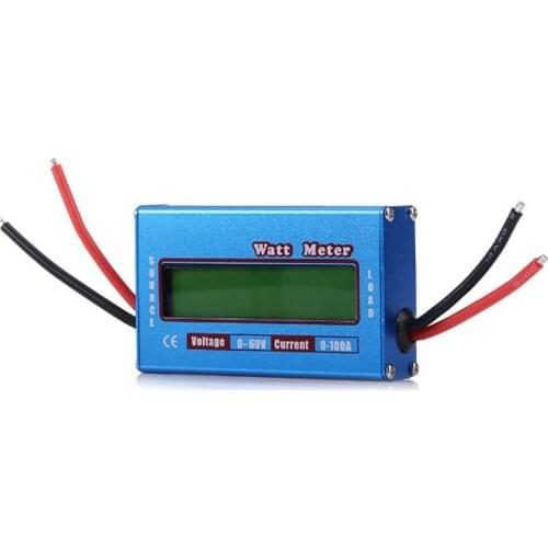 Watt Meter Power Analyzer 0-100A 0-60V Power Analyzer, High Precision RC with Digital LCD Screen for Voltage, Current, Power