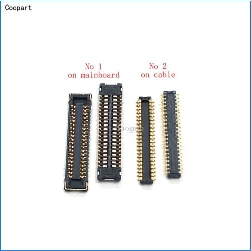 2pcs/lot Coopart New LCD display FPC connector replacement for Oneplus 5 5T 1+5 1+5T A5000 A5010 on mainboard/cable