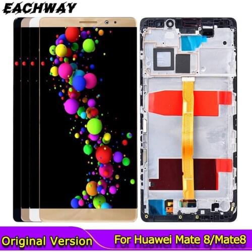For Huawei Mate 8 LCD Display Touch Screen Digitizer Assembly With Frame Replace 100% Tested For Huawei Mate 8 Display Pantalla