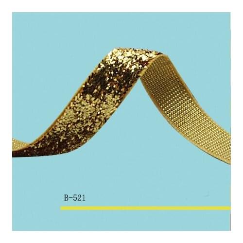 0.75inch Glitter Velvet Ribbon Gold Metallic Velvet Ribbon Single Face Glitter Velvet Ribbon