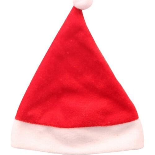 1pc Mini Lint Santa Claus Hat Christmas Xmas Holiday Apple Top Topper Decor