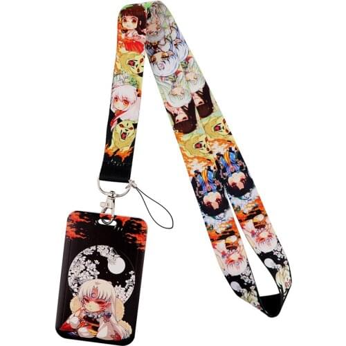 1pcs ZF3115 Anime Figure Cool Lanyard Card Holder Student Fans Hanging Neck Mobile Phone Lanyard Badge Subway Access Card Holder