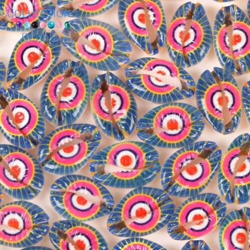 10-20mm Natural Red Eyes Dark Blue Seashell Cowrie Conch Loose Spacer Beads Beach For Jewelry Making Sea Shells Bracelet 10Pcs