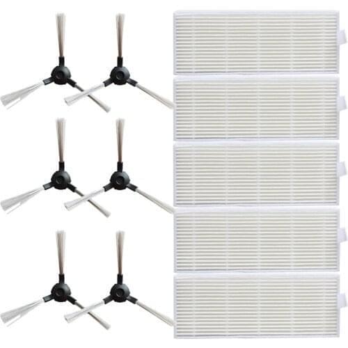 10 side brushes + 10 filters HEPA for Proscenic 811 GB / 911SE sweeper accessories plastic cleaning product replacement