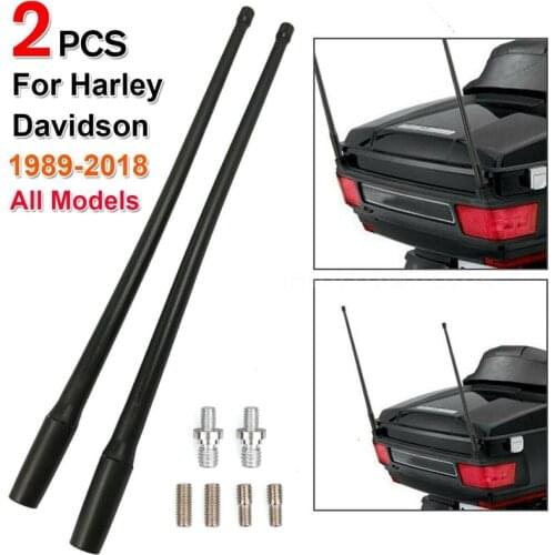 13-Inch Short Custom Davidson Motorcycle Antenna AM/FM for 1989-2018 Touring Electra Glide Ultra Classic Pack of 2