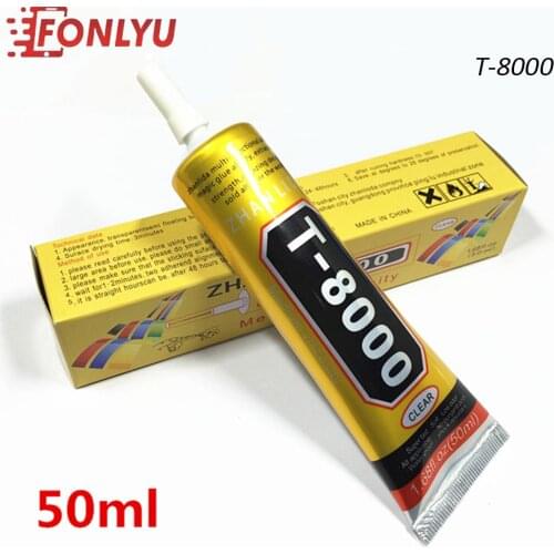 2pcs 50ml T8000 Liquid Glue Multi Purpose Glue For Mobile Phone Back Cover Touch Screen Glass Frame Repair Adhesive Tool Sets