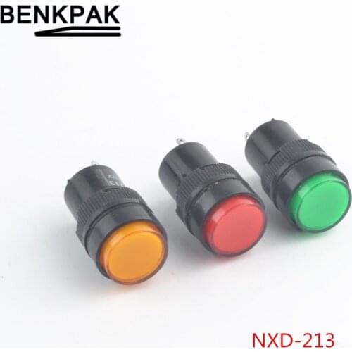 3pcs 16mm LED Warning Pilot Light indicator lamp NXD-213