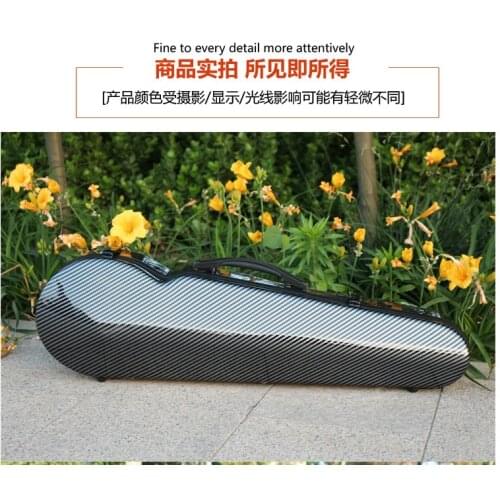 4/4 violin Case carbon Fiber Hard Case triangle shape Green Strong light #316