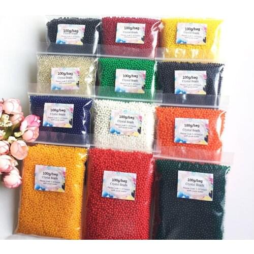 7000pcs/bag 2.5-3mm Crystal Soil Water Beads Polymer Growing Ball For Flowers Decorative Wedding Home Decor