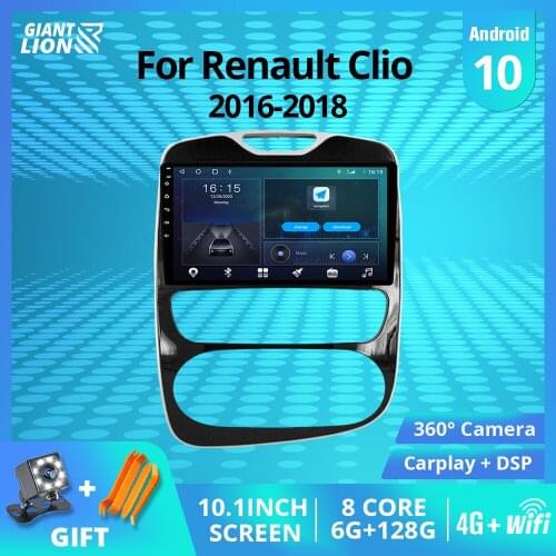 2DIN Android10.0 Car Radio For Renault Clio 2016-2018 GPS Navigation Auto Radio Bluetooth Player Carplay 6G+128G Car Stereo IGO