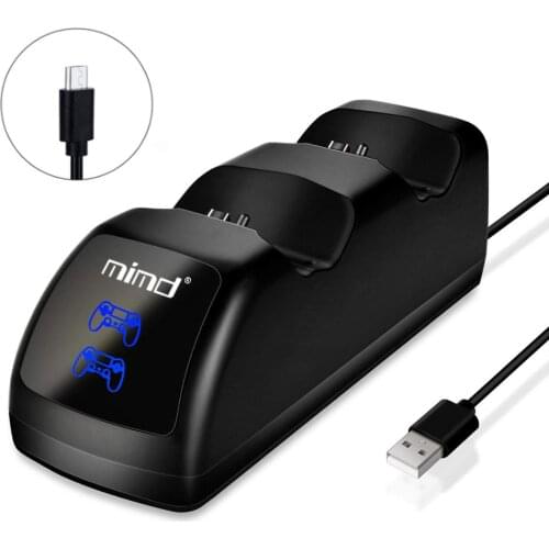 DualShock Gamepad PS4 Controller Quick Charger Dock, 4 Controller USB Charging Station for Playstation4, PS4 Slim, PS4 Pro