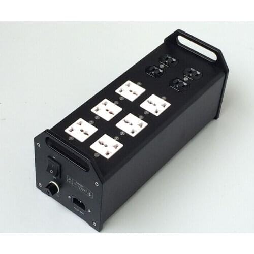 C-030 High-End AL CNC PW1 4000W 20A Switzerland Schaffner filter Audio AC Power Socket Support AC 90V~240V Input