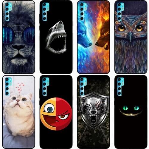 For TCL 20 PRO Case Rose Wolf Cute Patterned Cover Soft Silicon Phone Case for TCL 20 Pro Top Quality