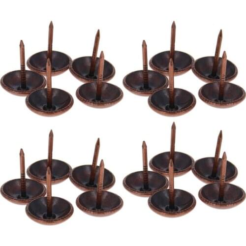 MroMax Red Patina Round Head Foam Nails Iron Plating Thicken Cap 14*17/19*17mm Hardware Fastener 20/25/35/40/50/80/100/120pcs