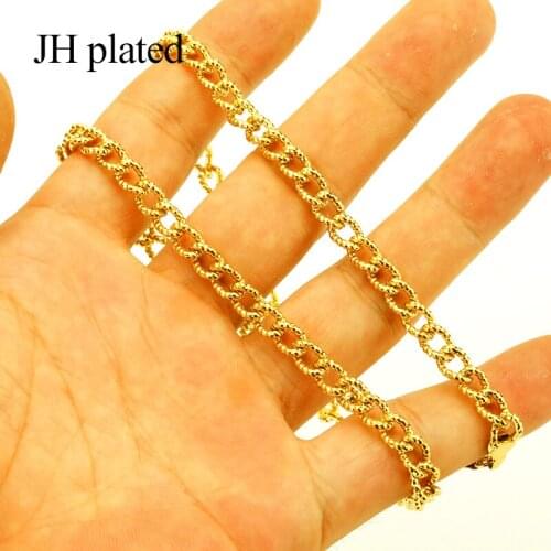JHplated Gold Color Necklaces for Women/Men,African Ethiopian Chain Necklaces Arab Gifts Length45mm Mens and Womens Necklace