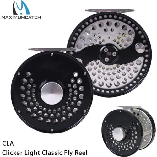 Maximumcatch 3-11WT Clicker or Disc Drag Classic Fly Fishing Reel Light Weight CNC Machine Cut T6061 Aluminum Fly Reel