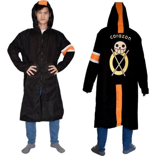 JEMMA LEONG Japanese Anime Cosplay Trafalgar Law Costume Jacket Cloak For Men Halloween Costumes For Women One Piece Role Play