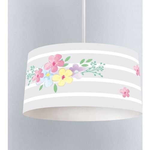 Lamp For Kids Bedrooms Light Chandelier for Living Room Childrens Room Gray Flowers Pattern 195