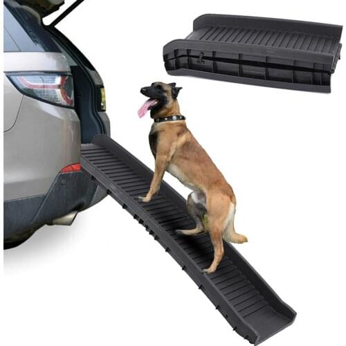 Pet Dog Ramp Lightweight Folding Dog Cat Ladder High Traction Non-slip Rubberized Walking Surface for High Beds Trucks Cars SUV