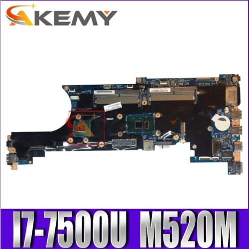 Akemy For Lenovo ThinkPad T570 P51S Notebook Motherboard FRU 02HL469 CPU I7 7500U GPU M520M 2GB DDR4 100% Test Work