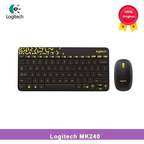 Logitech MK240 Nano wireless keyboard and mouse combo set suitable for laptop desktop computer home office using