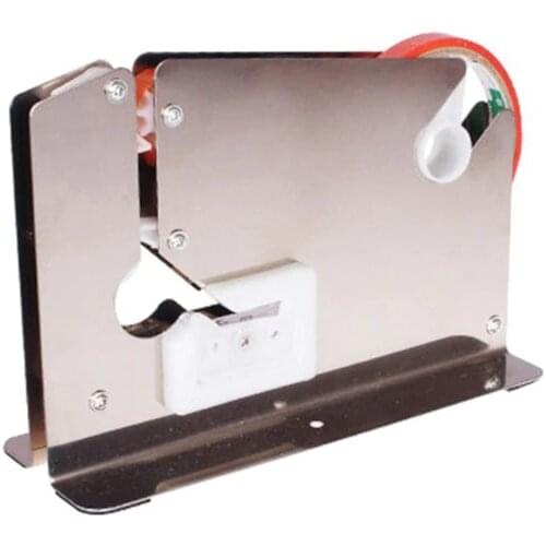 Stainless Steel Supermarket Bag Sealing Machine Food Packaging Fruit Shop Packer Portable Tape Cutter Dispenser