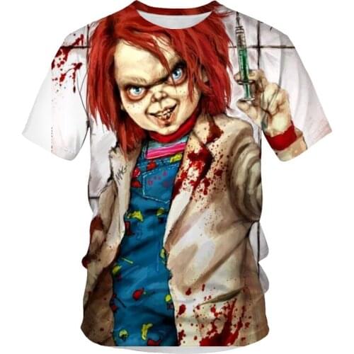 2020 New Graphic T-shirt Clown Theme Mens T-shirt 3D Fashion Tops Summer O-neck Shirt Boy Clothing Plus Size Streetwear