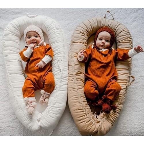 90x50cm Baby Crib Portable Baby Nest Cotton Baby Lounger for Newborn Travel Bed Bebe Suckle Cocoon Bed Bassinet for Baby Bed