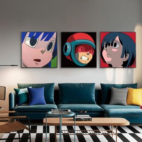 Simple Nordic fashion trend Japanese animation childrens room cartoon decoration picture poster print canvas mural