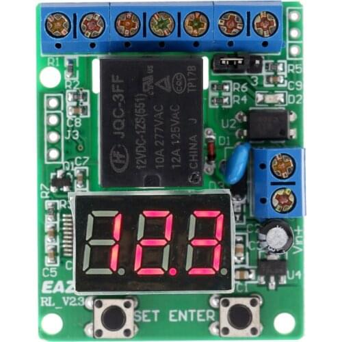 Relay Module Relay Switch Control Board Module Controller DC 12V Module Voltage Detection Charging Discharge Monitor Test